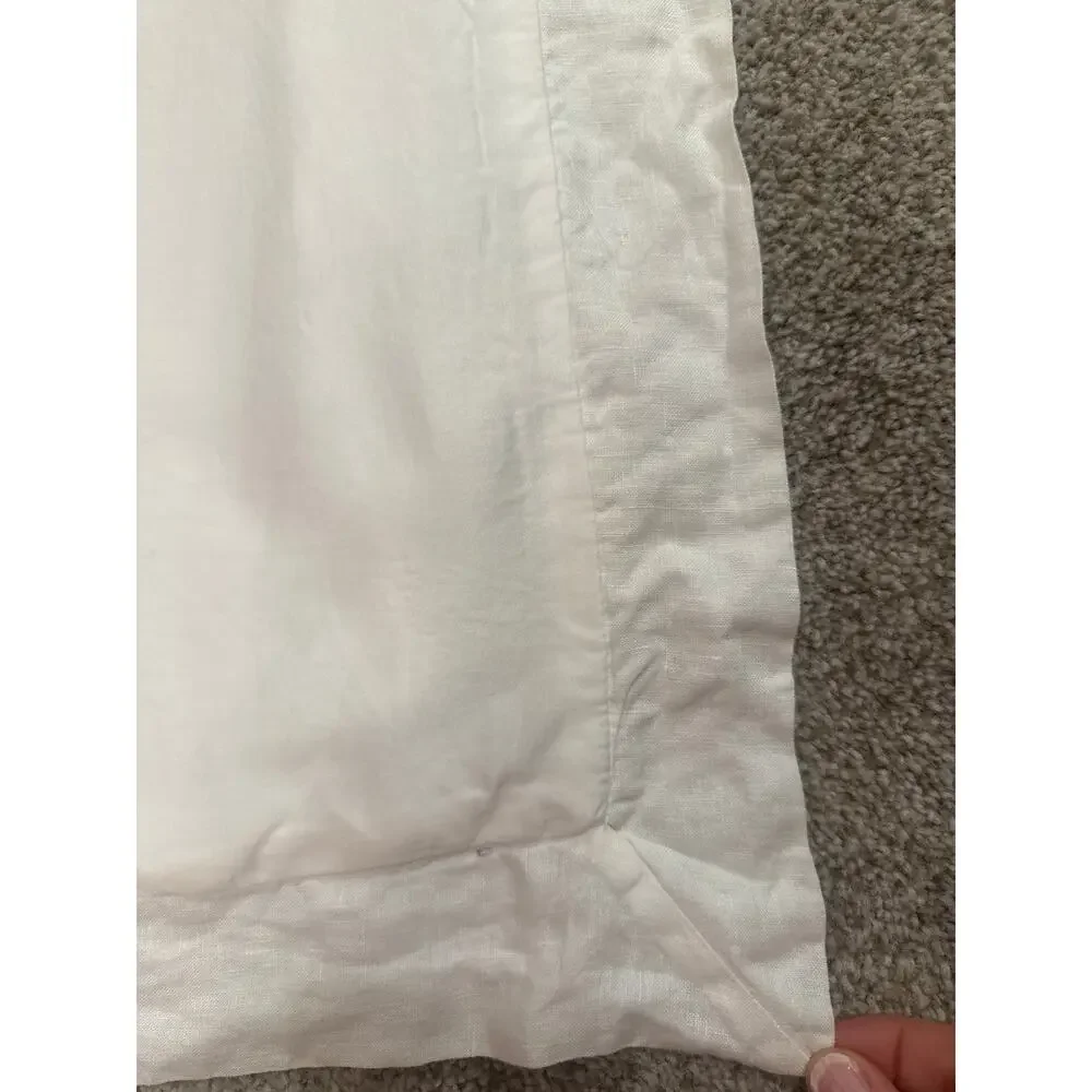NWOT Pottery Barn White Tencel Lyocell & Linen Blend Euro Sham, 26x26